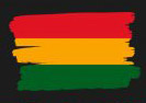 Three horizontal stripes of red, yellow and green