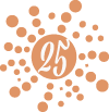A round, orange image of stylized fireworks with the number 25 in the centre
